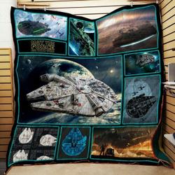Universe Millennium Falcon Quilt Design By Exrain and Home Decor