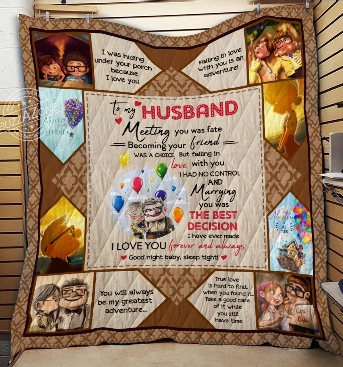 Up Husband The Best Decision Quilt Cc and Home Decor