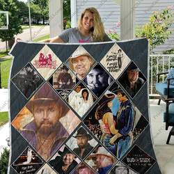 Urban Cowboy And John Lee Quilt Blanket and Home Decor