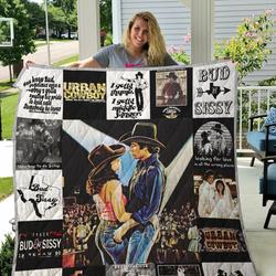 Urban Cowboy T Shirt Quilt Blanket and Home Decor