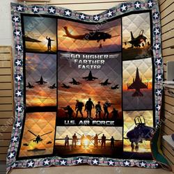 Us Air Force  Htt-Qct0011  Quilt and Home Decor