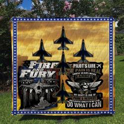 Us Air Force Patriotic Custom Quilt Blanket and Home Decor