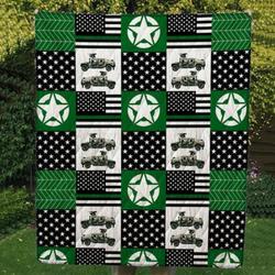 Us Army Custom Handmade Patriotic Quilt Blanket and Home Decor