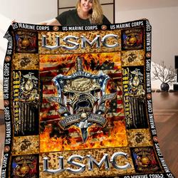 Us Marine Corps Quilt Blanket C9B010602Mi and Home Decor