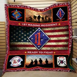 US Marine Quilt Blanket DHC091081VT and Home Decor