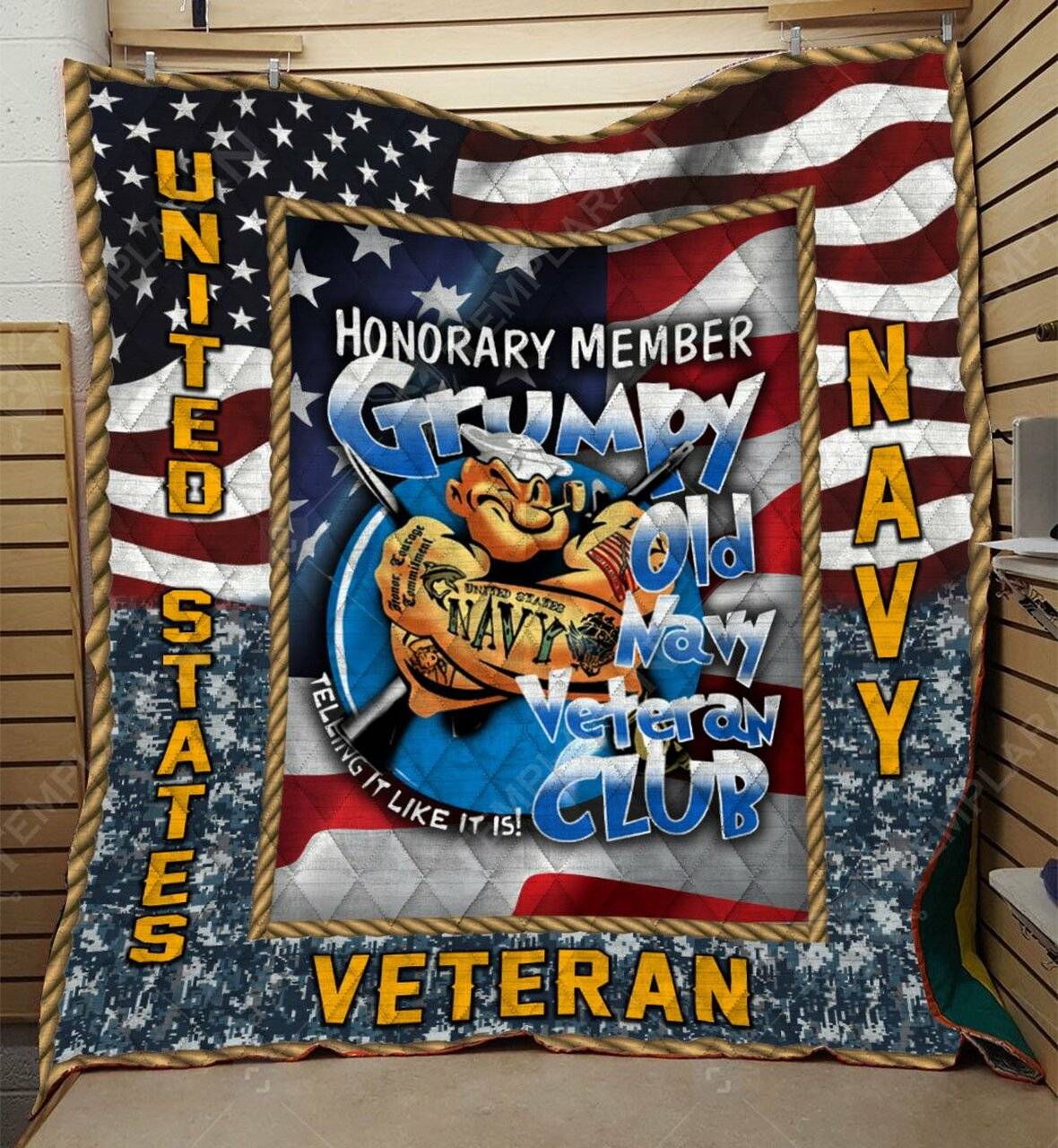 Us Navy Blanket Htt-Qct00033 Quilt and Home Decor