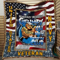 Us Navy Blanket  Htt-Qct00033  Quilt and Home Decor