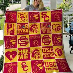 Usc Trojans Quilt Blanket B100627  Quilt and Home Decor