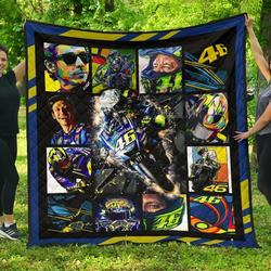 Valentino Rossi For Motogp Fan Gift Idea Quilt and Home Decor