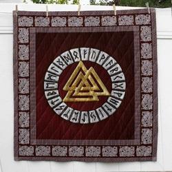 Valknut Symbol Viking Cl2100588Mdq Quilt Blanket and Home Decor