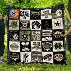 Vanderbilt Comodores Quilt Blanket and Home Decor