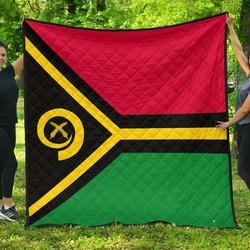 Vanuatu Flag Premium Quilt A6  Quilt and Home Decor