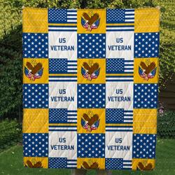 Veteran Custom Handmade Patriotic Quilt Blanket and Home Decor