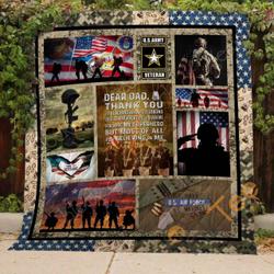Veteran Dad Blanket KC1807 Quilt and Home Decor