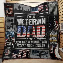 Veteran Dad Quilt Blanket Dhc03021423Td and Home Decor