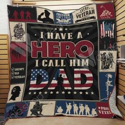 Veteran Dad Quilt Blanket Dhc1102278Td and Home Decor