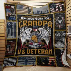 Veteran Grandpa Quilt Blanket Dhc1102260Td and Home Decor
