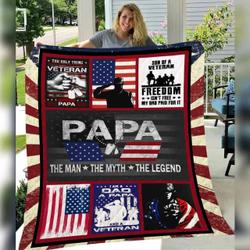 Veteran Papa Cl15100379Mdq Quilt Blanket and Home Decor