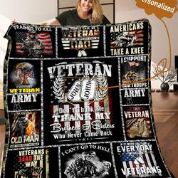Veteran Personalized Quilt Blanket C9B010601Mi and Home Decor