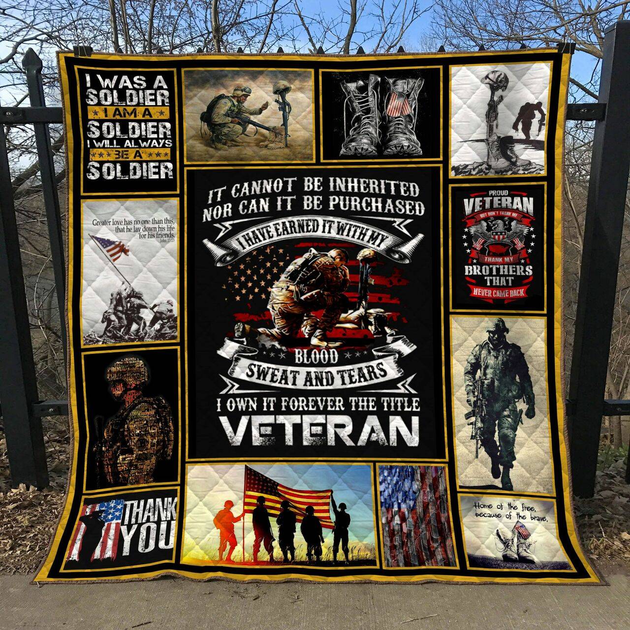 Veteran Quilt Blanket Dhc0701315Vt and Home Decor