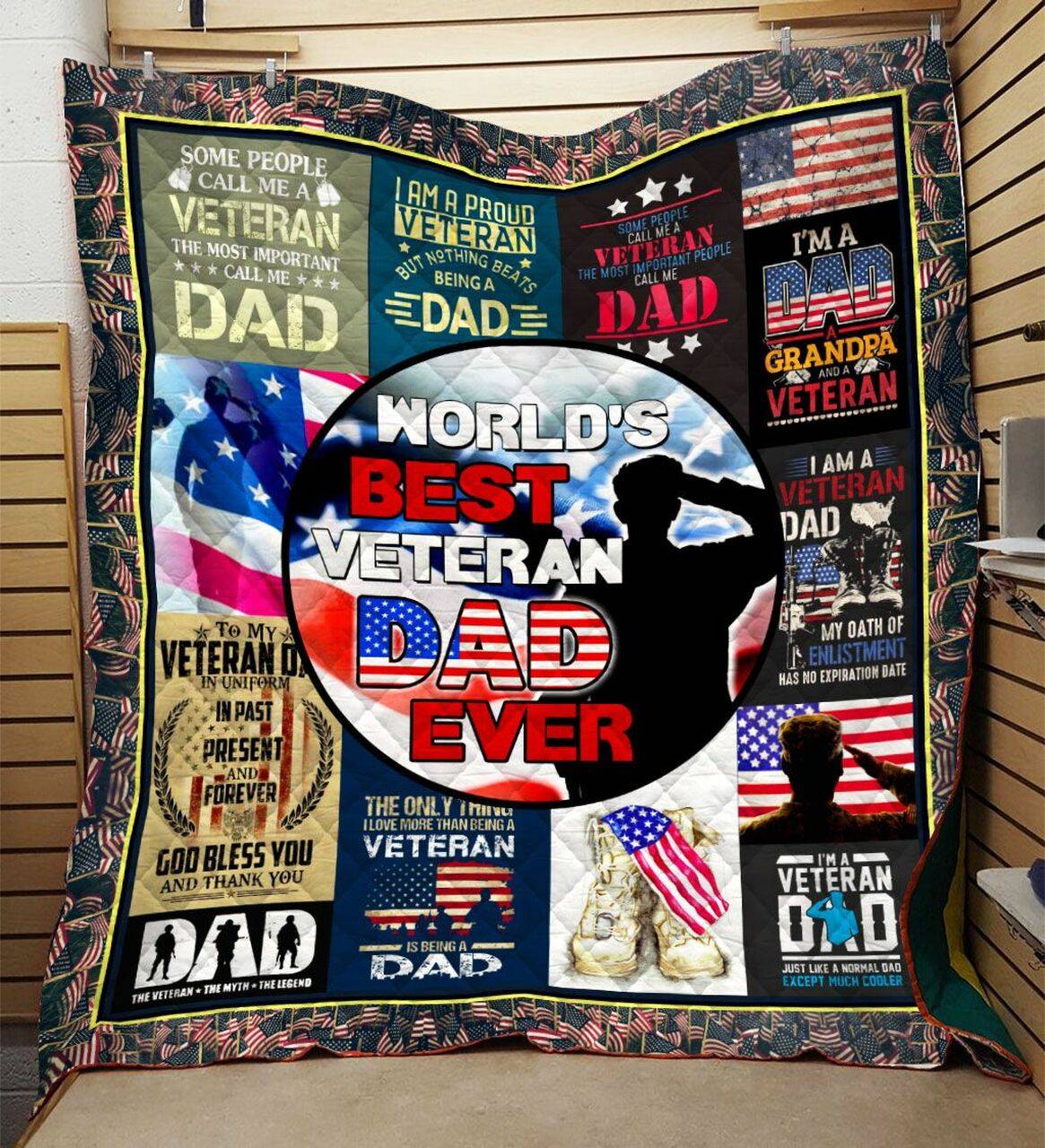 Veteran Quilt Blanket Dhc080169Vt and Home Decor