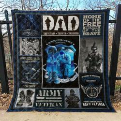 Veteran Quilt Blanket Ver 13  Quilt and Home Decor