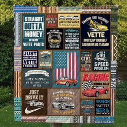 Vette-V1 Quilt Blanket      and Home Decor