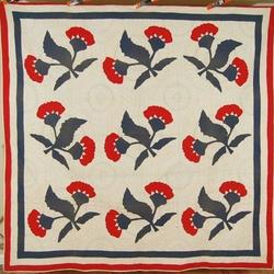 Vibrant70S Vintage Coxcomb Red Green Applique Antique Cla1210353Q Quilt Blanket and Home Decor