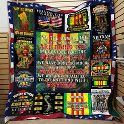 Vietnam Veteran Blanket 3D Full Printing Txh-Qdd25  Quilt and Home Decor
