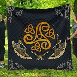 Viking Axe Premium Quilt A6  Quilt and Home Decor