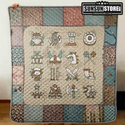 Viking Cartoon Cl2100592Mdq Quilt Blanket and Home Decor