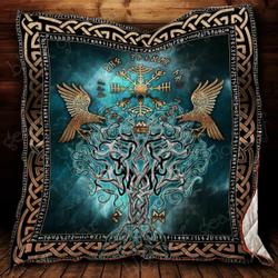 Viking Compass Yggdrasil Cl2100594Mdq Quilt Blanket and Home Decor