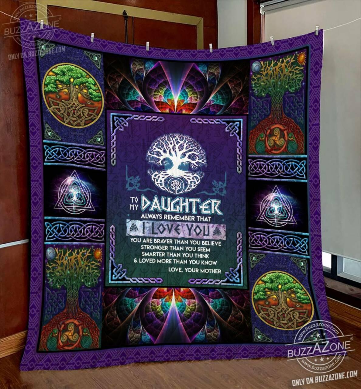 Viking Daughter Mother I Love You Quilt Cc and Home Decor