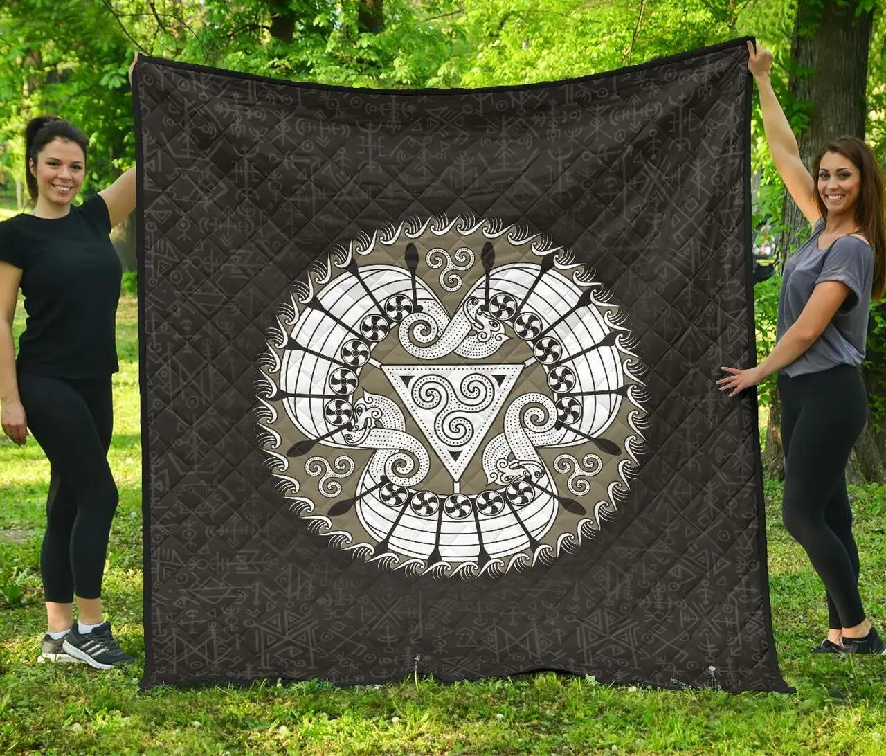 Viking Drakkar Premium Quilt A6 Quilt and Home Decor