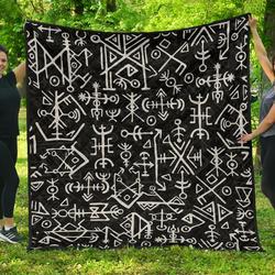 Viking Futhark Norse Islandic Premium Quilt A7  Quilt and Home Decor