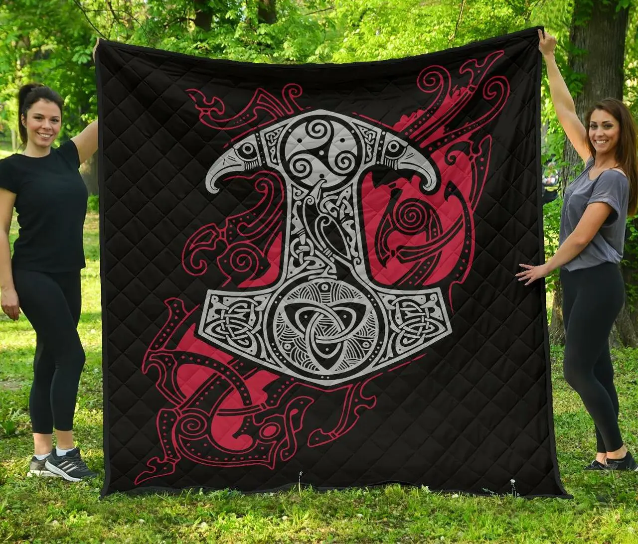 Viking Hammer Mjollnir Premium Quilt A7 Quilt and Home Decor