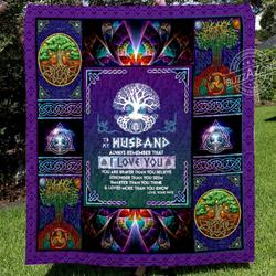Viking Husband I Love You Quilt Cc and Home Decor