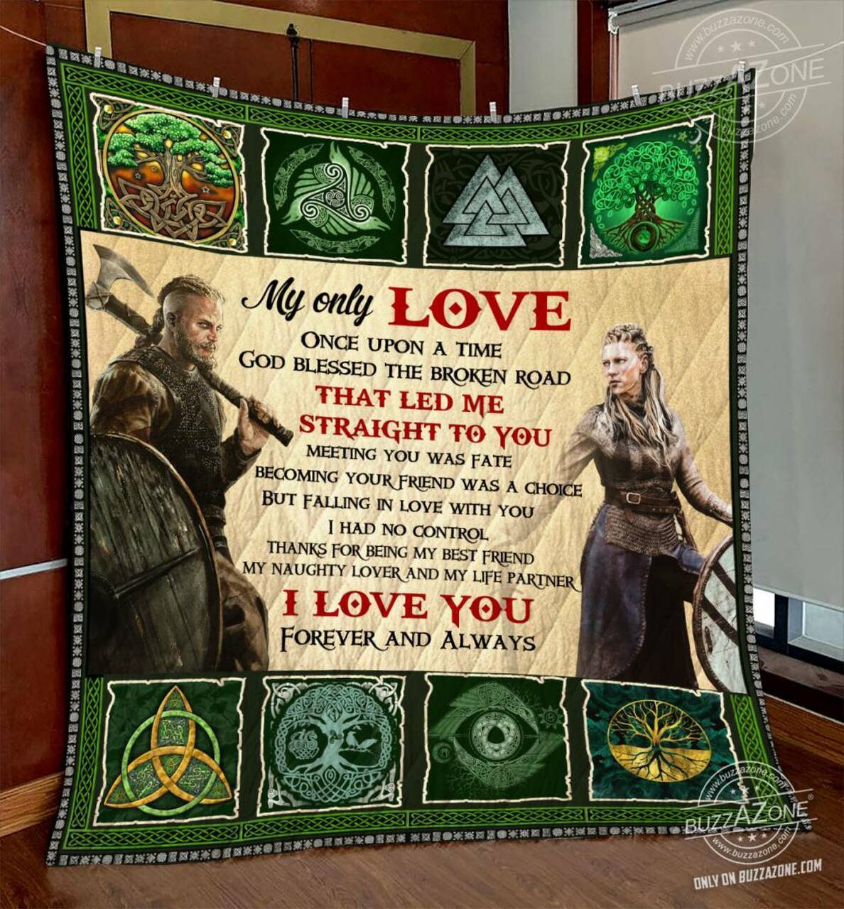 Viking My Love Straight To You Quilt Cc and Home Decor