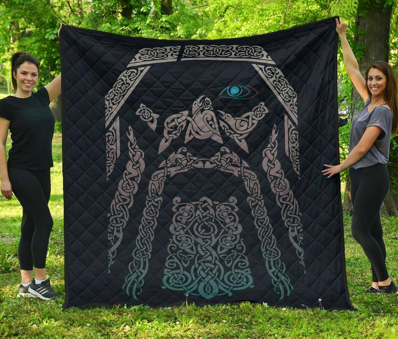 Viking Odin Premium Quilt A6 Quilt and Home Decor