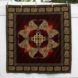 Viking Symbol Golden Cl2100602Mdq Quilt Blanket and Home Decor