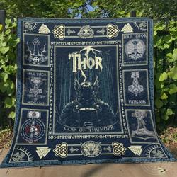 Viking Thor God Of Thuner Quilt and Home Decor