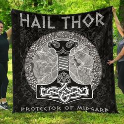 Viking ThorS Hammer Mjollnir Premium Quilt A7  Quilt and Home Decor