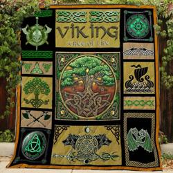 Viking Tree Of Life Quilt Blanket Great Customized Gifts For Birthday Christmas Thanksgiving Perfect Gifts For Tree Of Life Lover and Home Decor