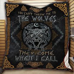 Viking Wolf  Fenrir Clm050741 Quilt Blanket and Home Decor