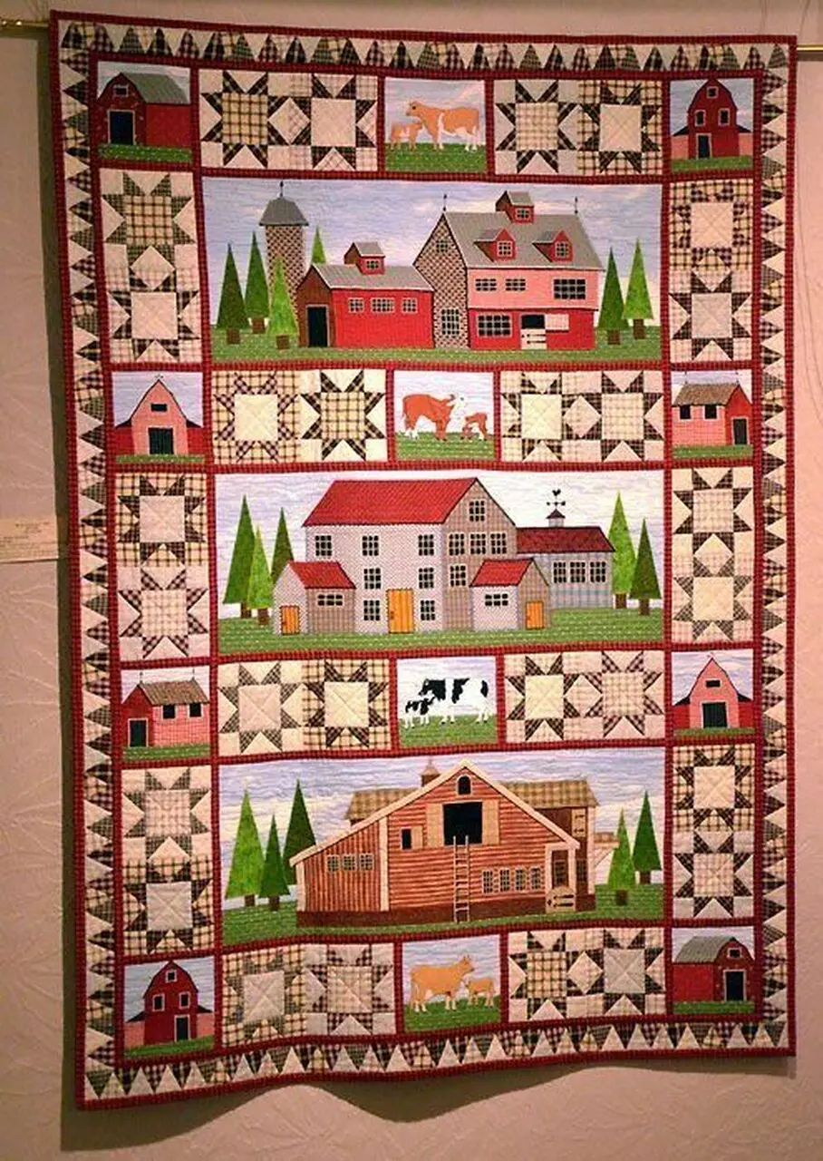 Village Houses Cla1910497Q Quilt Blanket and Home Decor