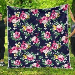 Vintage Blossom Floral Hur Quilt Bevrpg and Home Decor