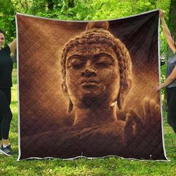 Vintage Buddha Statue Cl17100664Mdq Quilt Blanket and Home Decor
