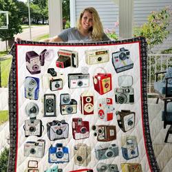 Vintage Camera Quilt Blanket Dhc1501407Vt and Home Decor