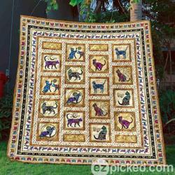 Vintage Cats Quilt Blanket Yhn2  Quilt and Home Decor