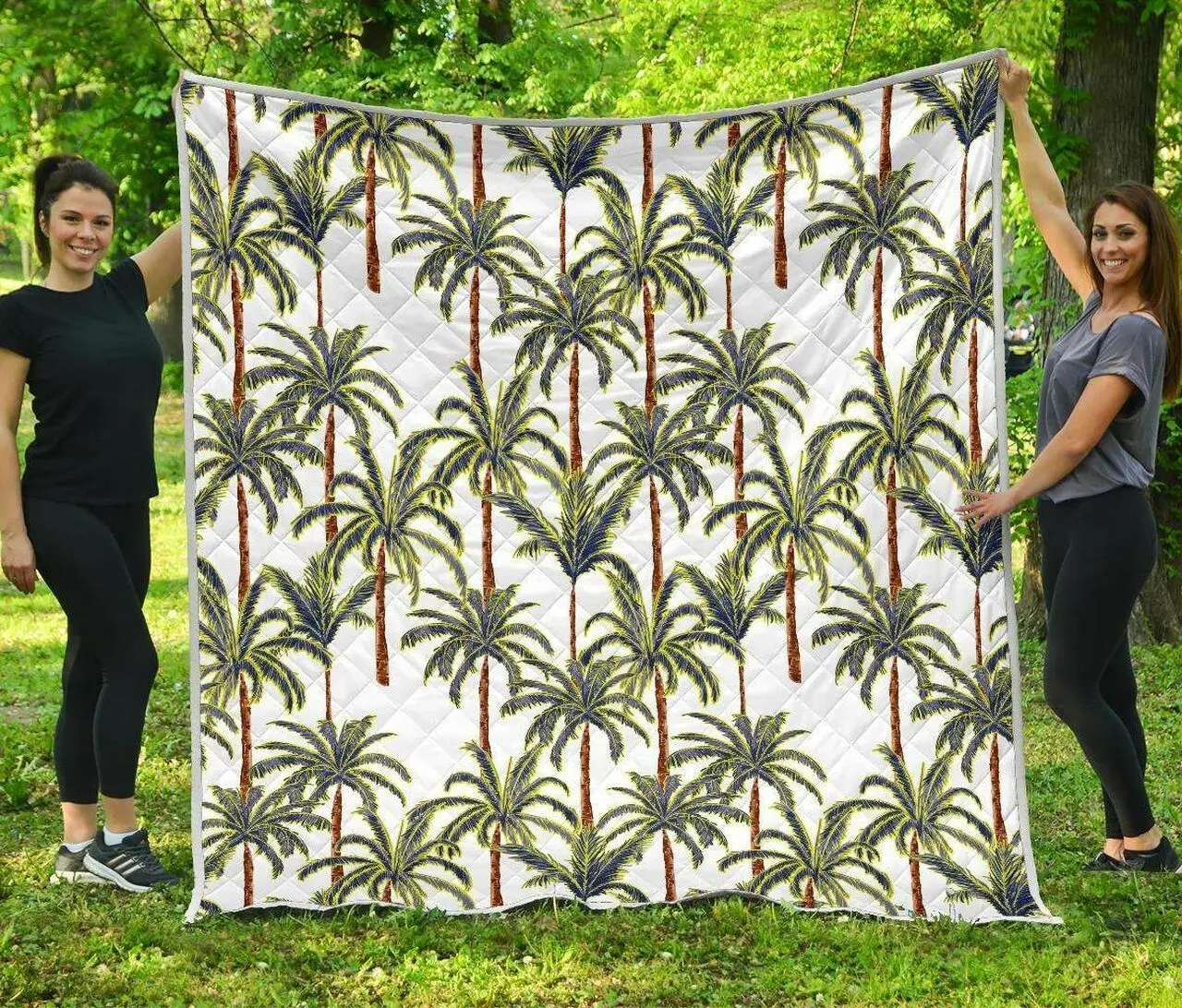 Vintage Palm Tree Beach Cl17100673Mdq Quilt Blanket and Home Decor